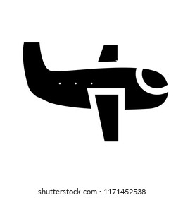 plane to go on vacation vector glyph