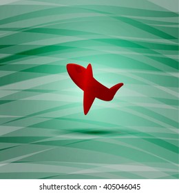 plane. green background