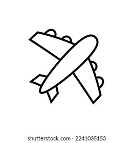 Plane hand drawn outline clipart illustration