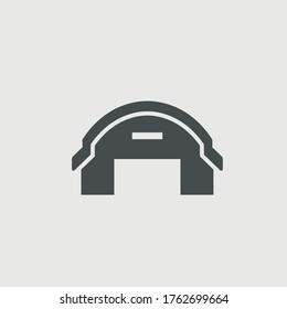 Plane hanger vector icon illustration sign