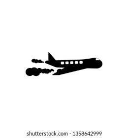 Plane, harmful wastes, gas icon can be used for web, mobile and info-graphic. Vector icon
