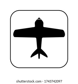 Plane icon. Air transport symbol in vector.
