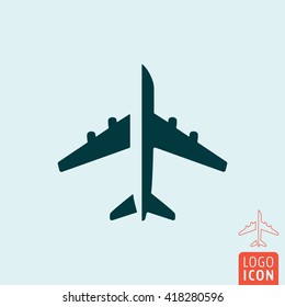 Plane icon. Aircraft transportation symbol. Vector illustration