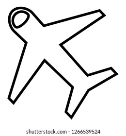 Plane icon, aircraft vector icon