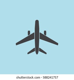 Plane icon, aircraft vector illustration