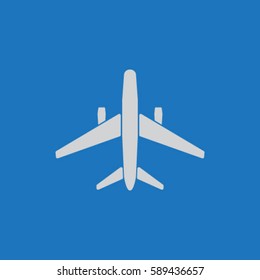 Plane icon, aircraft vector illustration