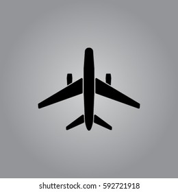 Plane icon, aircraft vector illustration