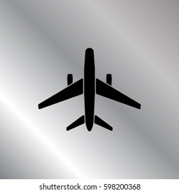 Plane icon, aircraft vector illustration