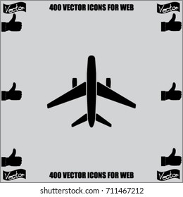  Plane icon, aircraft vector illustration