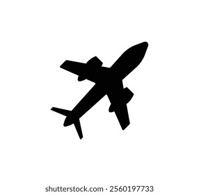 Plane icon. Airplane aviation flat icon. Flight transport symbol, Travel sign, Aeroplane icon, Flight jet, Aircraft transport symbol on white background. Vector illustration.