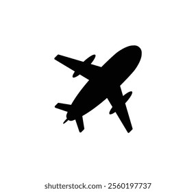 Plane icon. Airplane aviation flat icon. Flight transport symbol, Travel sign, Aeroplane icon, Flight jet, Aircraft transport symbol on white background. Vector illustration.