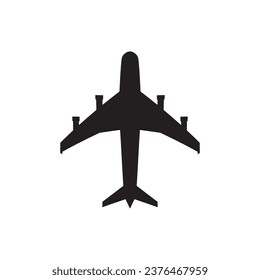 Icono de plano. Diseño de la señal plana del avión. Pictograma de aeropuerto con símbolo vector de chorro. icono de interfaz de usuario de UX 