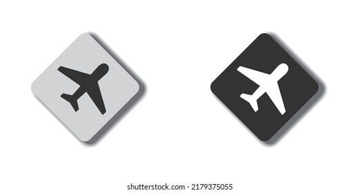 Plane icon. Airplane logo. Flat vector illustration.