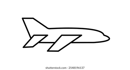 Plane icon. Airplane outline icon. Commercial plane vector illustration