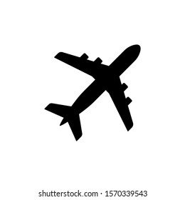 Plane icon. Airplane silhouette. Vector