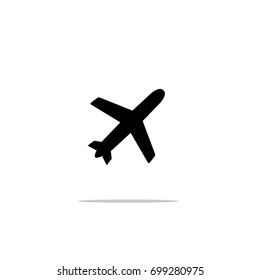 Plane Icon. Airport Symbol. Flat Design. Vector Illustration.