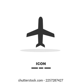 Plane icon in black and white colour