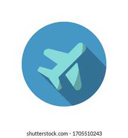 Plane icon. Color flight button.