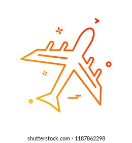 Plane icon design vector