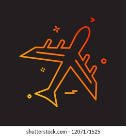 Plane icon design vector