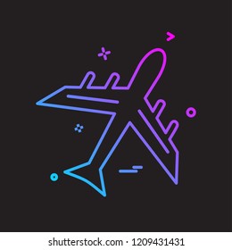 Plane icon design vector