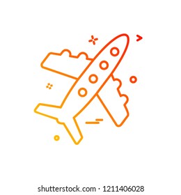 Plane icon design vector