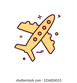 Plane icon design vector
