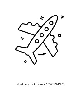 Plane icon design vector