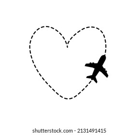 Icono de plano con vector de corazón