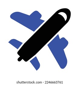 Plane Icon in Dualtone Style