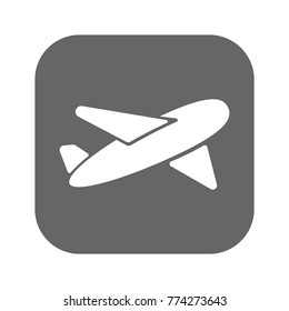 Plane icon flat.