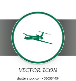 plane icon in flat design style