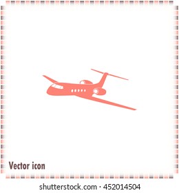 plane icon in flat design style