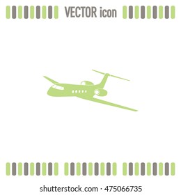 plane icon in flat design style