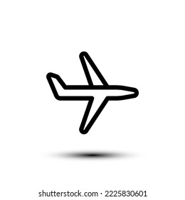 Plane icon. flat design vector illustration for web and mobile