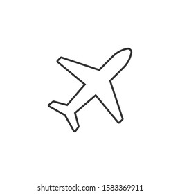 Plane icon in flat style. Airplane vector illustration on white isolated background. Flight airliner business concept.