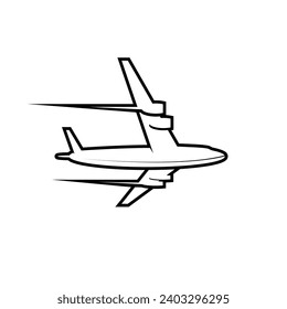 Plane Icon. Flight, Journey.Traveler, Transporter. Jet, Aircraft Symbol - Vector.