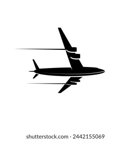 Plane Icon. Flight, Journey.Traveler, Transporter. Jet, Aircraft Symbol - Vector.