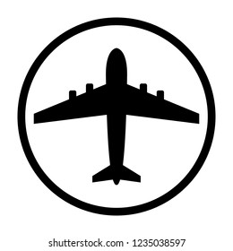 Plane icon. Flight transport symbol. Vector illustration