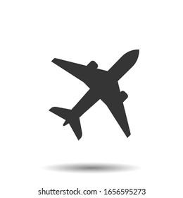 Plane icon. Flight transport symbol. Vector