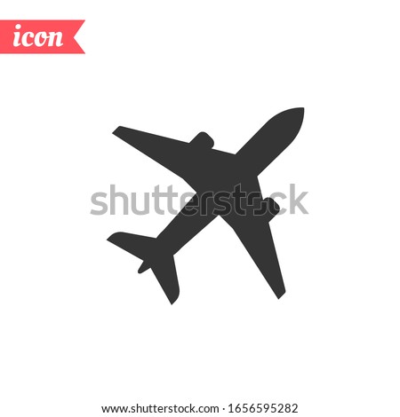 Plane icon. Flight transport symbol. Vector