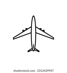 Plane Icon. Flight, Transportation Symbol.