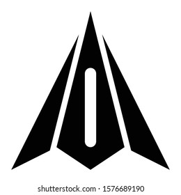 plane icon glyph vector design