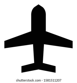 plane icon glyph vector design