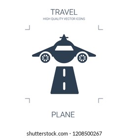 plane icon. high quality filled plane icon on white background. from travel collection flat trendy vector plane symbol. use for web and mobile