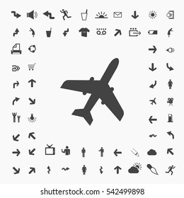 Plane icon illustration isolated vector sign symbol