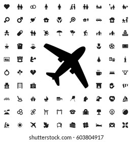 Plane icon illustration isolated vector sign symbol. family icons vector set.