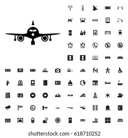 Plane icon illustration isolated vector sign symbol. airport icons vector set. on white background