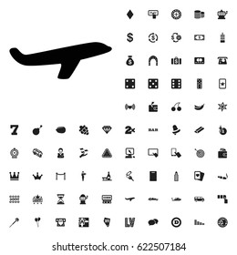 Plane icon illustration isolated vector sign symbol. casino icons vector set. on white background