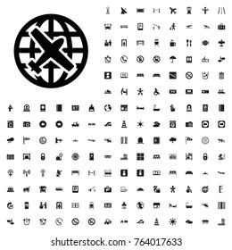 Plane icon illustration isolated vector sign symbol. airport icons set for web and mobile.